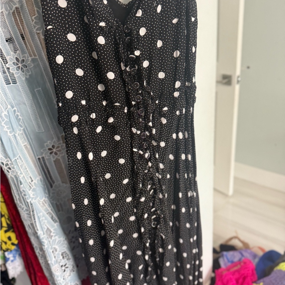 Black and White Polka Dot Dress the Kooples dress